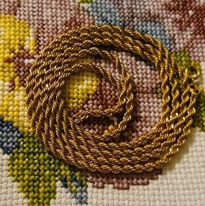 14k Gold Filled Rope Chain Necklace  26 Inches - New Condition